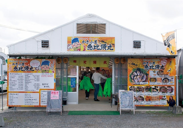 かき小屋恵比須丸 / 大粒のカキを厳選