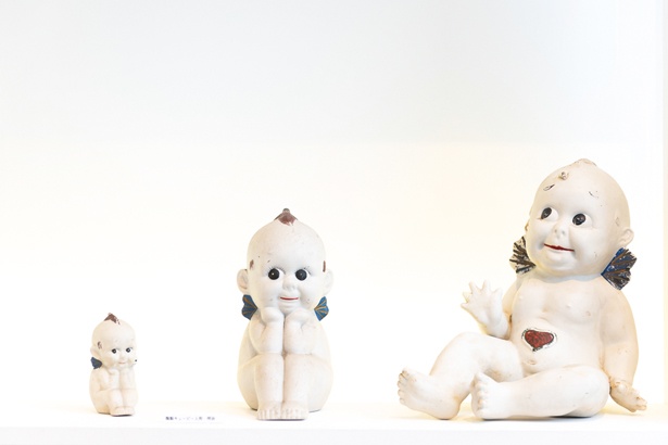 輸出用に作られた陶器のキューピー人形。これを目的に訪れる来館者も多いという