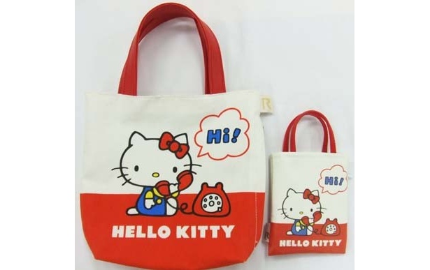 「キャラパーク」内、「ハローキティショップ」のハローキティの「ルートート」(大：3150円、小1575円)