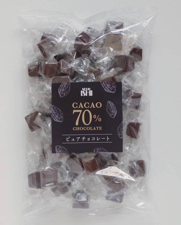 ハイカカオのチョコレートを手軽に味わえる「成城石井 カカオ70％チョコレート」(税抜990円/230g)