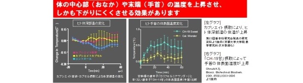 「カプシエイト」を摂取すれば体温や体表面温度が上昇！