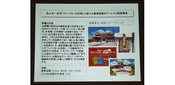 【画像】池上永一氏作の「テンペスト」を活用した観光ツアーなどユニークな事業で展開される