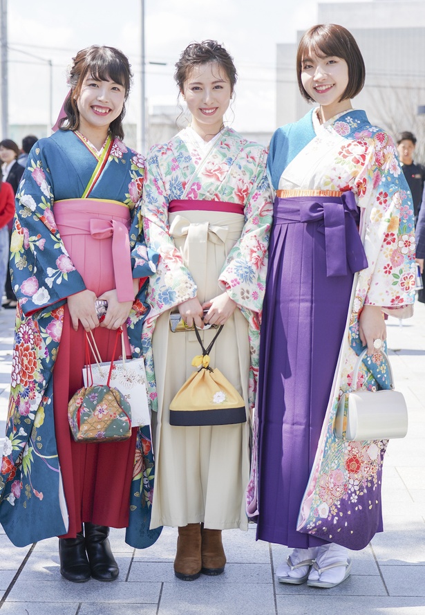 平成30年度福岡大学の卒業生、はるかさん、えりなさん、ななこさん