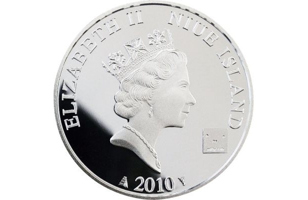 銀貨の表面