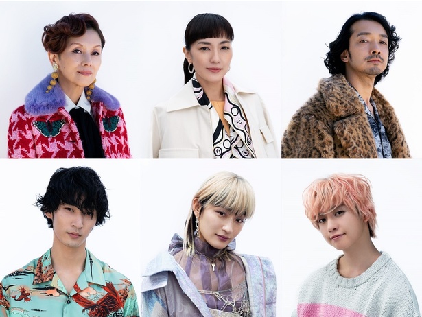 出演が決まった夏木マリ、板谷由夏、金子ノブアキ、ゆうたろう、コムアイ、上杉柊平(写真左上から時計回り)