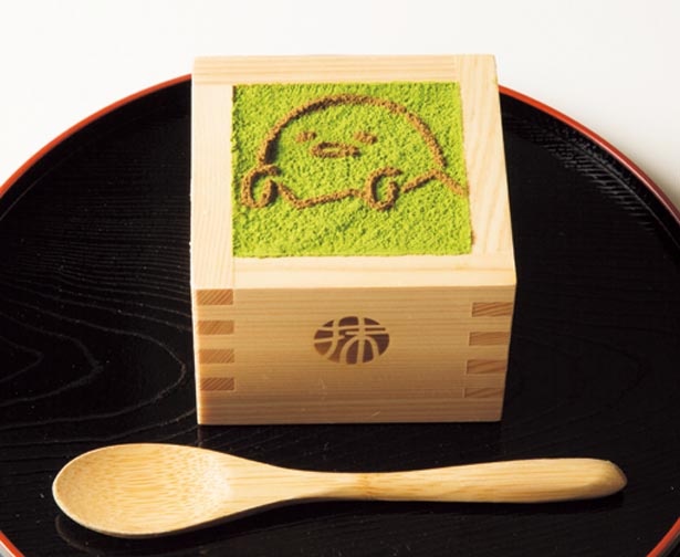 京都の老舗「森半」の抹茶を使用した宇治抹茶のティラミス(648円)/ぐでたまかふぇ × MACCHA HOUSE 抹茶館