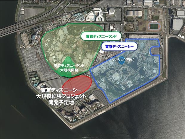 東京ディズニーシー拡張予定地。既存施設への追加投資としては過去最高となる2500億円を投じ、2022年度にオープン予定