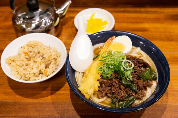 ミニうどんかしわうどんセット(税込630円) / 牧のうどん
