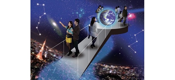 星空を歩くような感覚が楽しめる「スカイプラネタリウム」（六本木ヒルズ）