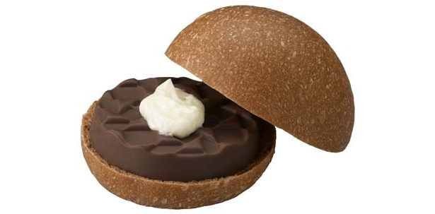 9月27日から全国のロッテリアで発売されてたスイーツ「チョコバーガー」（3個セット500円）