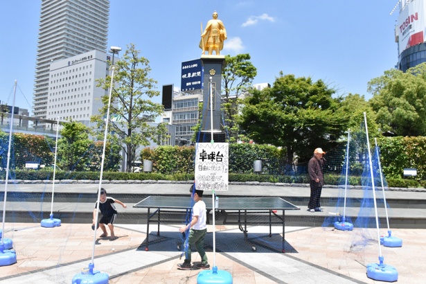 家族連れでも楽しめる、卓球台も登場！