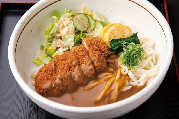 「冷やしカツカレーうどん」(1300円) /「うどんの大島屋」(愛知県大府市)