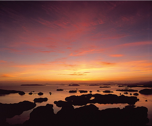 展海峰 / 夕日と多島美を一望