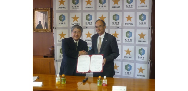 札幌市上田市長とサッポロビール福永社長に取材してきました〜！