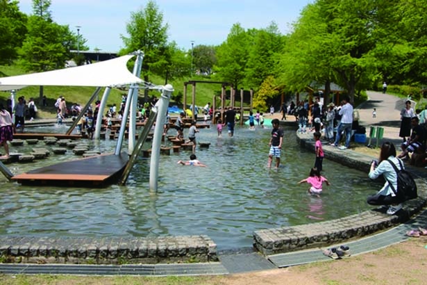 サービスエリアからも入園ok 全長66mの急流スライダーや子供と水遊びが楽しめる 兵庫県立淡路島公園 ウォーカープラス