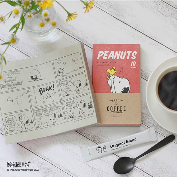 【写真を見る】「PEANUTS coffee 10P オリジナルブレンド(4g×10本)」(税抜1200円)