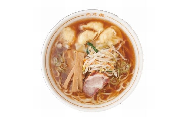 ご当地麺コンテストの優勝作「ふじさわ雲吞麺(わんたんめん)肉」(780円)