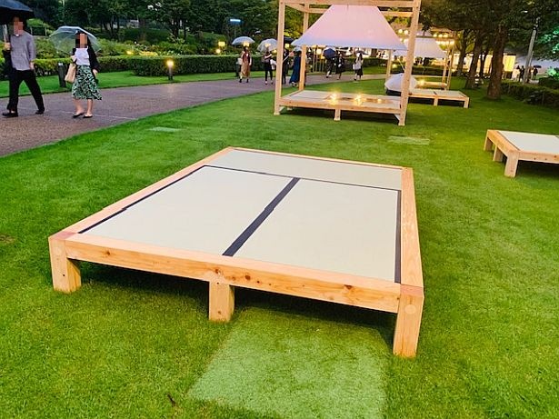 畳に寝転んで夏空を眺めてみては？