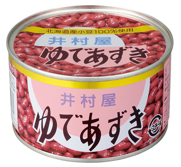 井村屋の「ゆであずき 特4号缶」410円。風味豊かな北海道産小豆100％使用。「しっかりとした甘さがあってなめらか。それでいて粒がしっかり際立っています」