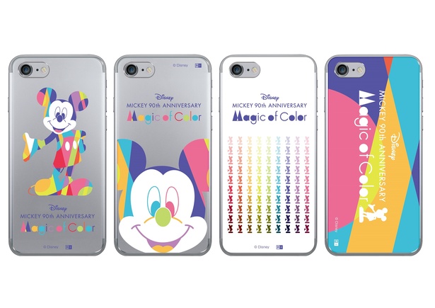 オリジナルデザインのスマートフォンカバー各種 / ディズニー ミッキー90周年 マジック オブ カラー