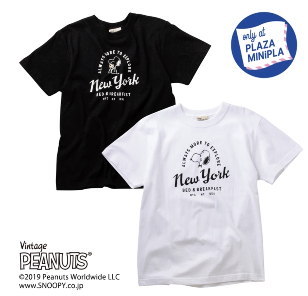 「スヌーピー PEANUTS Tシャツ NY B＆B」(各4104円)