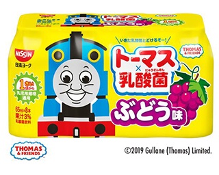 「きかんしゃトーマス」の乳酸菌飲料に新フレーバーのぶどう味が登場！