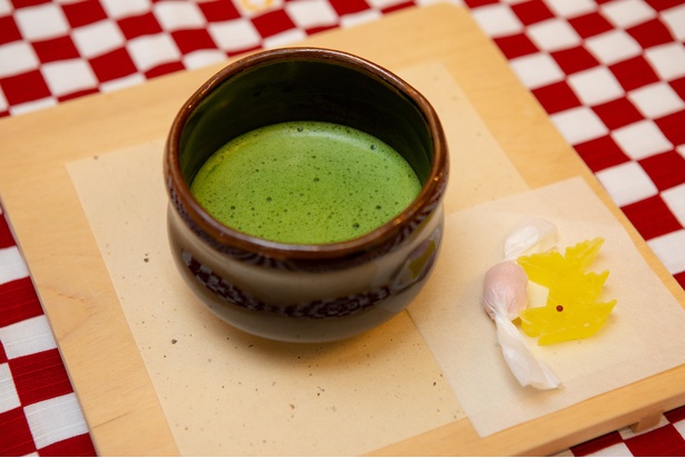 「お抹茶セット」(税別500円)。愛知県西尾産の抹茶を使用している