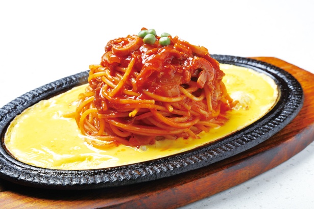 「イタリアンスパゲッティ」(750円)は、ケチャップにも溶き卵にもひと工夫した独自の味 /「キャラバン」(名古屋市東区)