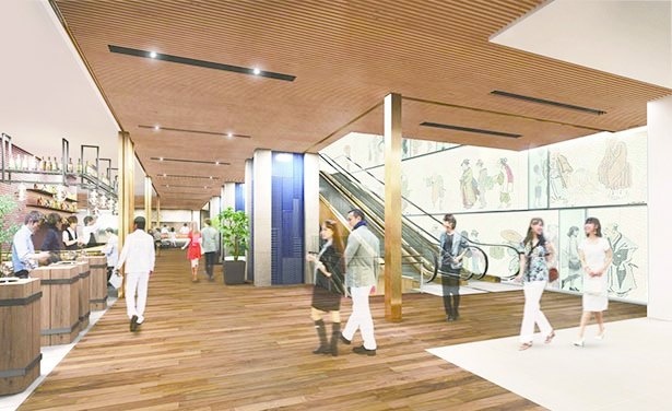 中央通りゾーンは、雑貨と食のショップなどが並ぶ