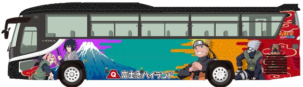 【写真】「NARUTO」のラッピング車両が富士急ハイランドに登場