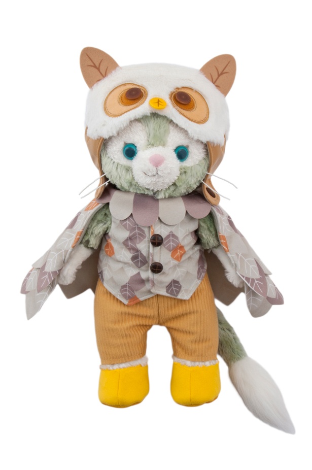 ジェラトーニの「ぬいぐるみコスチューム」(税込4800円)は、フクロウをイメージしたマントがポイント ※ぬいぐるみ(S)は別売り