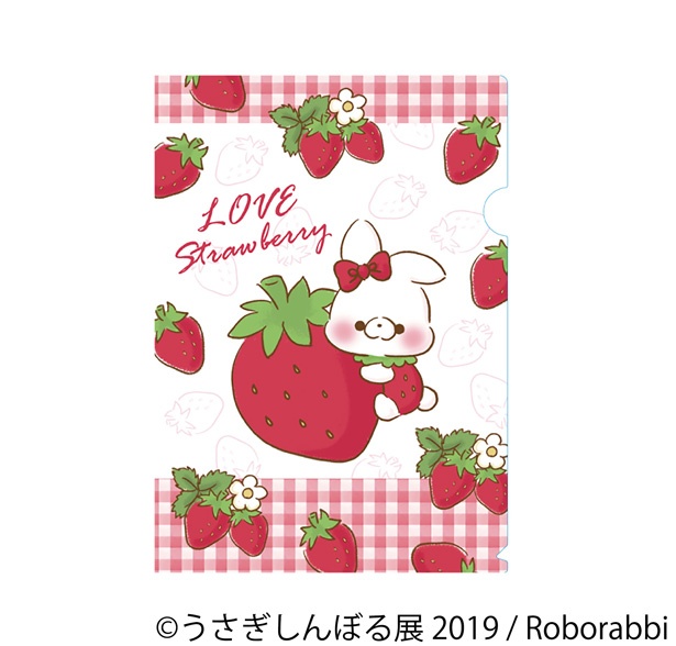 「ちーうさクリアファイルLoveStrawberry」(税抜 500円)