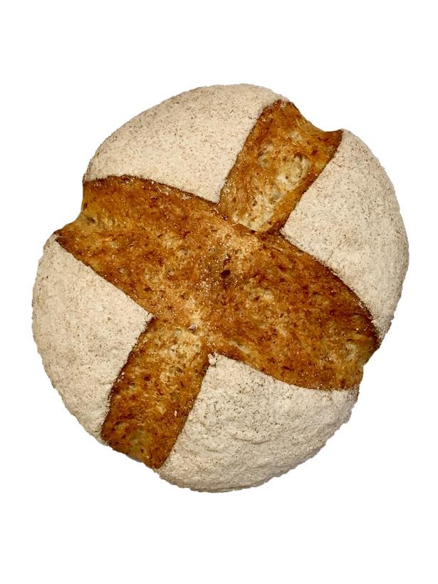 麦むぎ工房の「有機ライ麦の田舎パン」は、国内産無農薬有機のライ麦を使用している