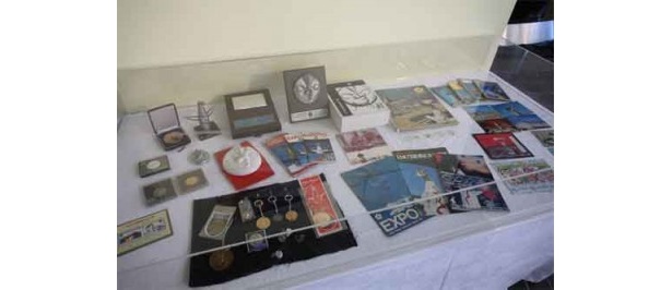 当時のグッズなども展示