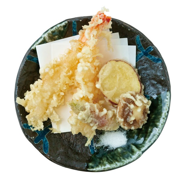石臼挽きそば 石月 / 「海老と秋野菜のおろし天せいろ」(1667円) 