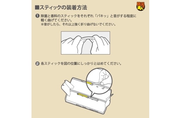 スティックの装着方法