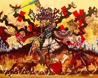 新進気鋭の平面作家・加藤竜の新作展　岡山県の高梁市成羽美術館で「緑の叫び」開催中