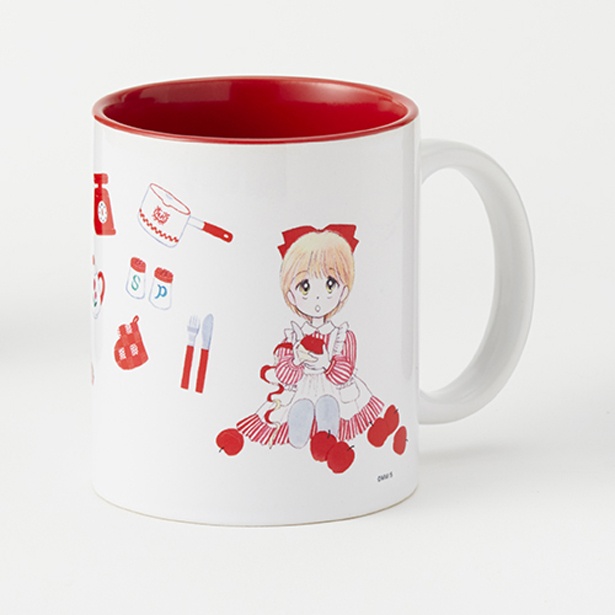 「姫ちゃんのリボン」のイラストがキュートで内側がカラフルなマグカップ(1485円)/「特別展 りぼん」