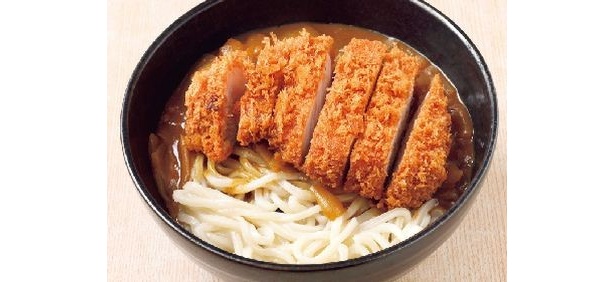 「銀座 手打ちうどん 海ごはん」(東京・銀座)の「重厚ロースカツカレーうどん」(1280円)