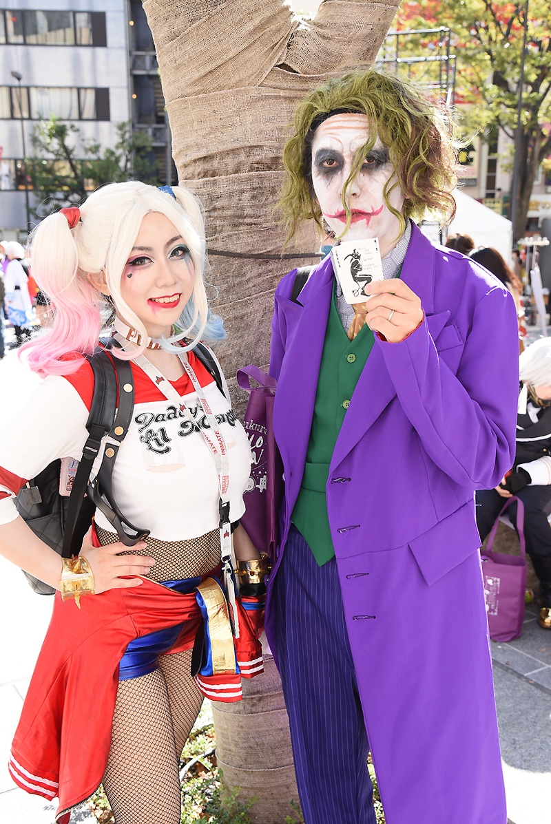 ハーレイ・クイン(左:mayaさん)とジョーカー(右:masaruさん)