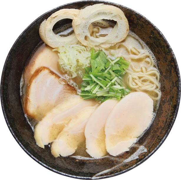 塩ミックスチャーシュー麺(1100円)。鶏清湯×魚介のダブルスープは自家製麺とも相性抜群！/らーめん専門 和海