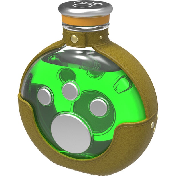 コラボドリンクはプラス料金で「回復薬ボトル (アイルーver.)」付きに変更可能