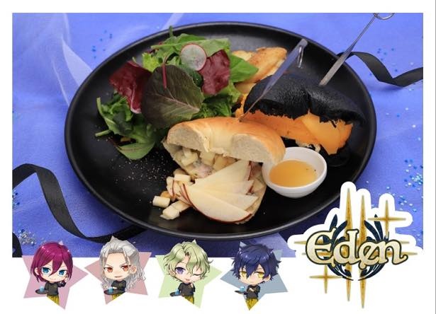 Edenのイメージカラーに合わせた、2種類の味が楽しめるベーグルサンド