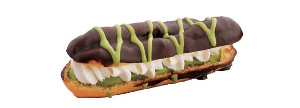 抹茶カスタード＆純生クリームのW使い！「UchiCafeSWEETS プレミアム抹茶エクレア」(190円)/ローソン　※発売中