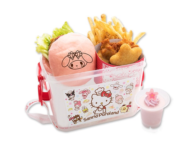 マイメロディのアニバーサリーバーガーバスケット(1700円)