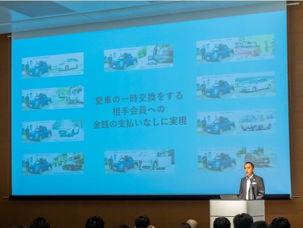 愛車の一時交換の際に相手会員への金銭の支払いが発生しないのが特徴