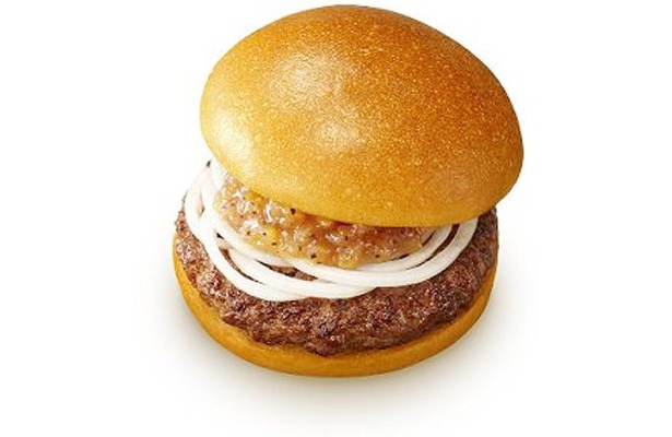 ロッテリアの「絶品チーズバーガー」のシンプル版ともいえる新バーガーが登場。今回も、バンズ、パティ、タマネギ、ソースのみという、ごまかし一切ナシのこだわりバーガーだ。
