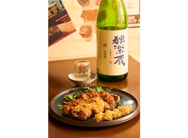 JAPALIA / 豚肩ロースの西京味噌漬カツ(980円)と独楽蔵(500円)