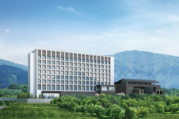 増設エリアには、同時にオープンする「HOTEL CLAD」もある / 日帰り温泉施設 木の花(このはな)の湯