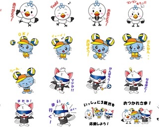 オリジナルLINEスタンプで、ホッケー・ビーチバレーボール・ブラインドサッカーを応援